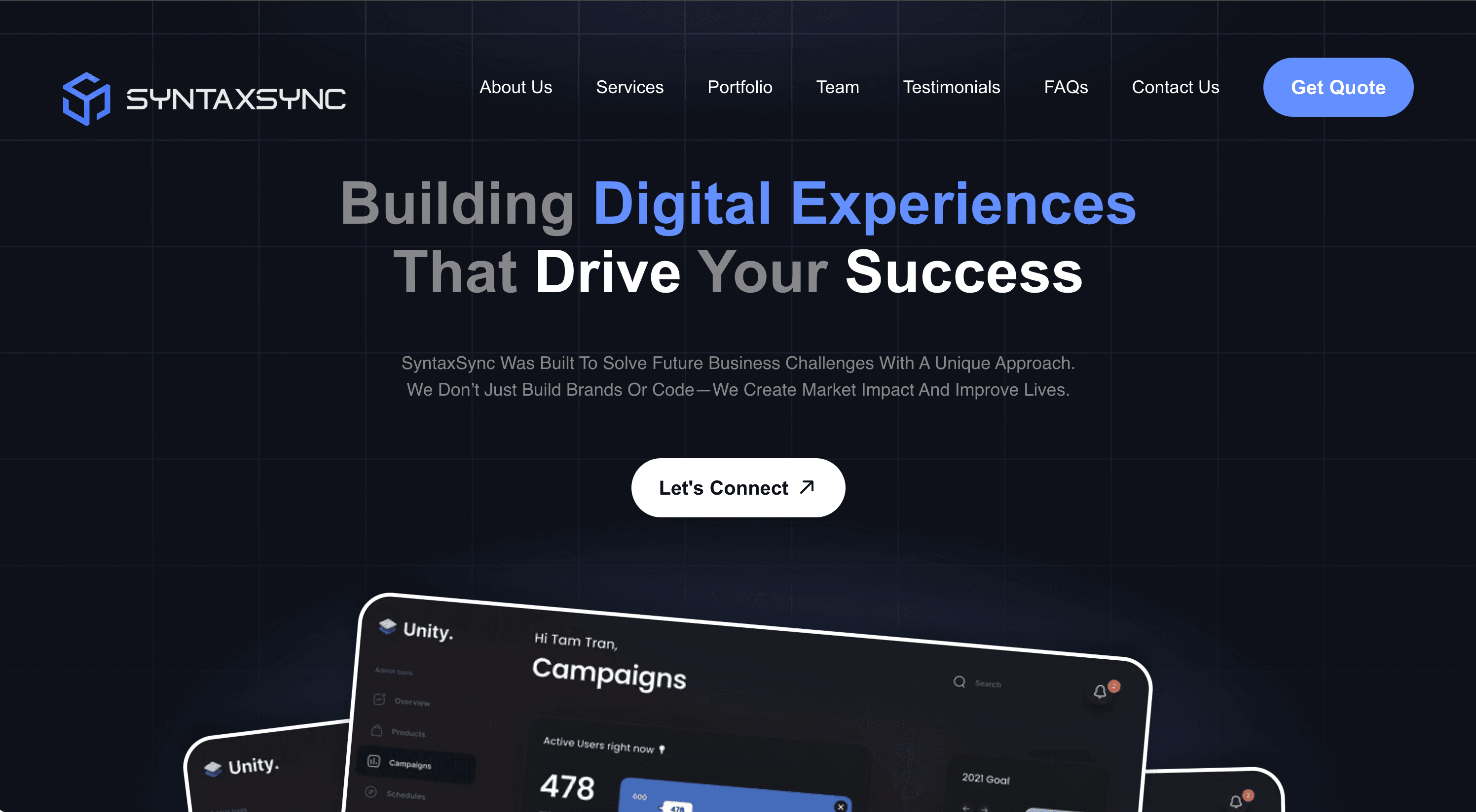Syntax Sync — Portfolio Platform — Web · Portfolio project screenshot